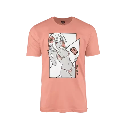 GamerSupps Waifu Shirt Surfer Peach