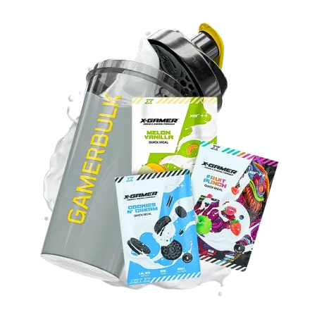 X-Gamer Quick Meals - gamerbulk Mix-pack with Monolith Shaker