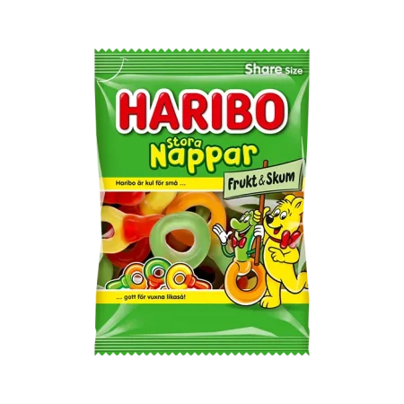 Stora Nappar - Frukt & Skum - Haribo