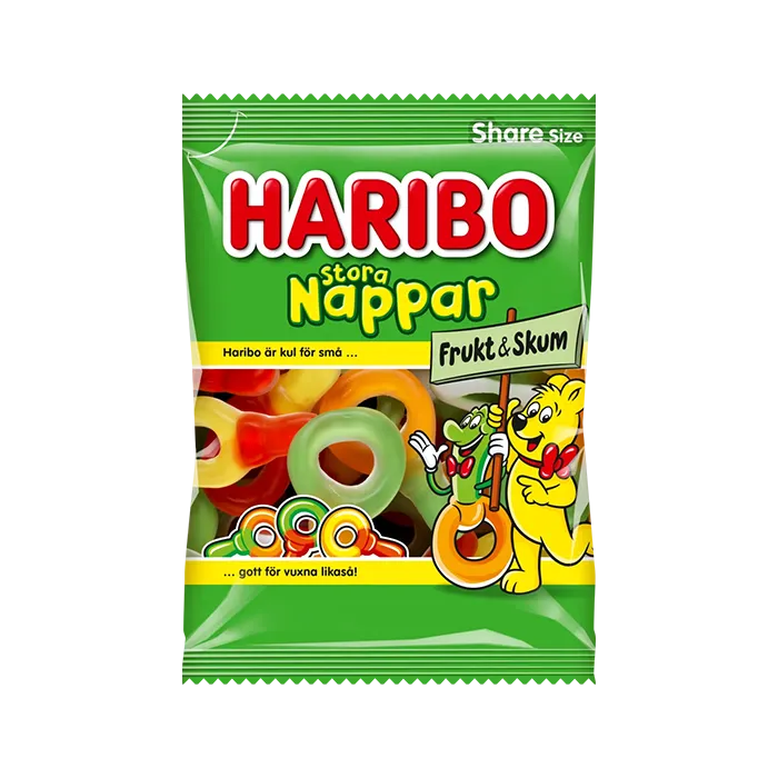 Stora Nappar - Frukt & Skum - Haribo